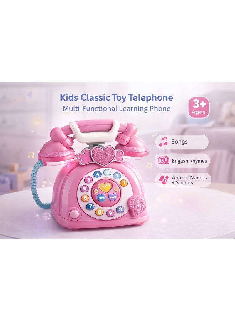 Educational Kids Toy Telephone With Rotary Dial – Songs, English Rhymes & Animal Sounds – Learning & Interactive Toy – Ages 3+ - Image 4